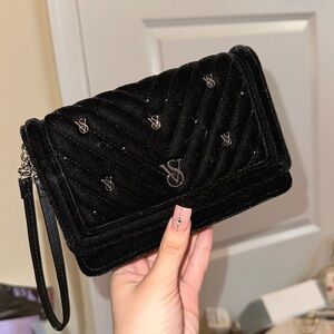 Victoria’s Secret black velour wristlet